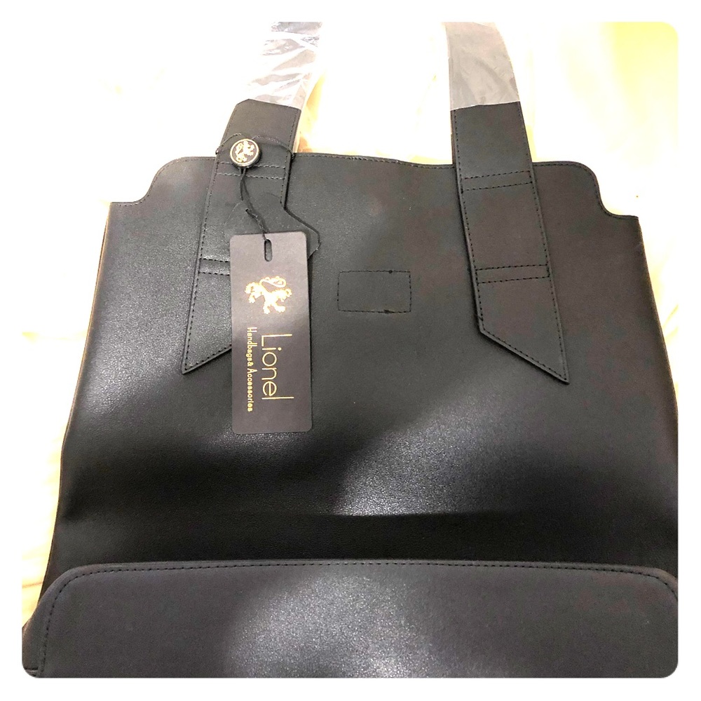 Lionel black Vegan Leather Purse